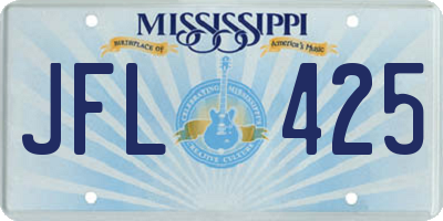 MS license plate JFL425