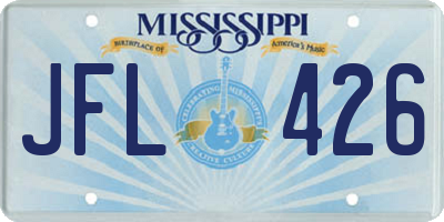 MS license plate JFL426