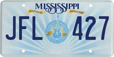 MS license plate JFL427