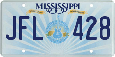 MS license plate JFL428