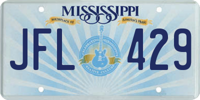 MS license plate JFL429