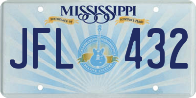 MS license plate JFL432