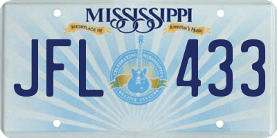 MS license plate JFL433