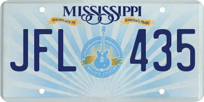 MS license plate JFL435