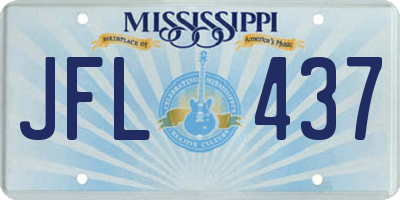 MS license plate JFL437
