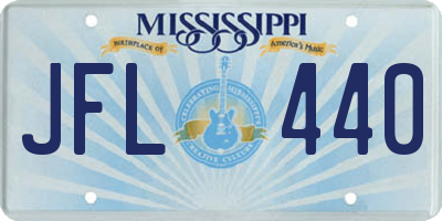 MS license plate JFL440