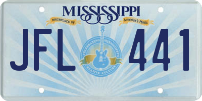 MS license plate JFL441