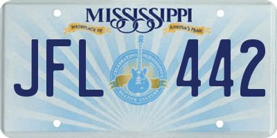 MS license plate JFL442