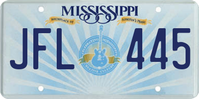 MS license plate JFL445