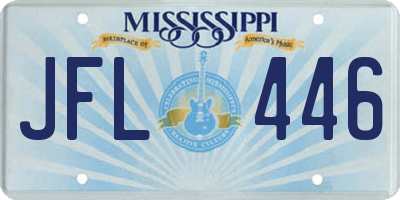 MS license plate JFL446