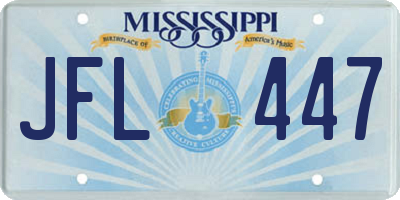 MS license plate JFL447