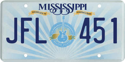 MS license plate JFL451
