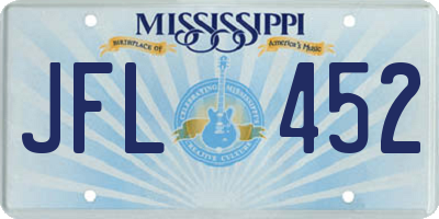 MS license plate JFL452