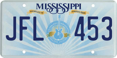 MS license plate JFL453