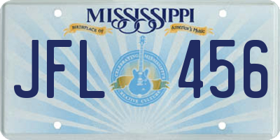 MS license plate JFL456