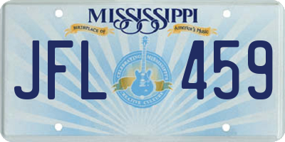 MS license plate JFL459
