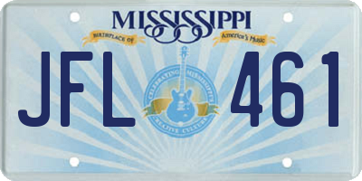MS license plate JFL461