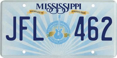 MS license plate JFL462