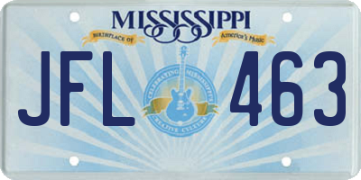 MS license plate JFL463