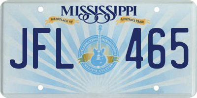 MS license plate JFL465