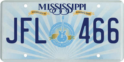 MS license plate JFL466