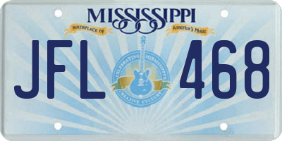 MS license plate JFL468