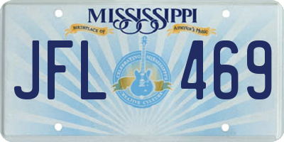 MS license plate JFL469