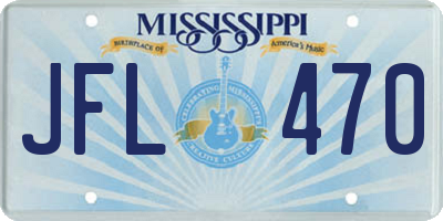 MS license plate JFL470