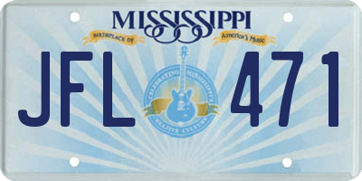 MS license plate JFL471