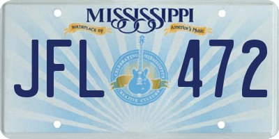 MS license plate JFL472
