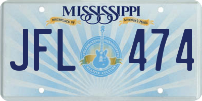 MS license plate JFL474