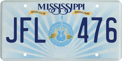 MS license plate JFL476