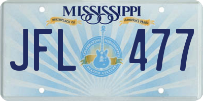MS license plate JFL477