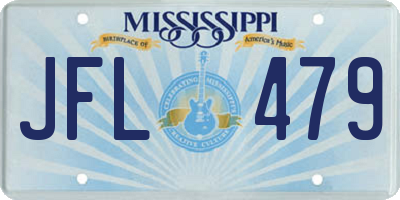 MS license plate JFL479