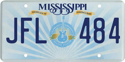 MS license plate JFL484