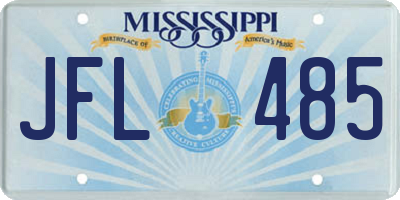 MS license plate JFL485