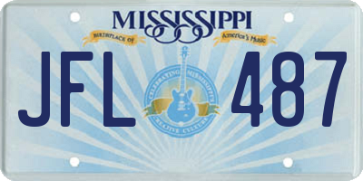 MS license plate JFL487