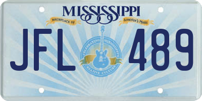 MS license plate JFL489