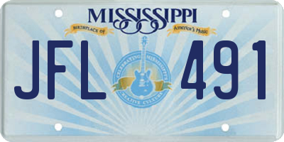 MS license plate JFL491