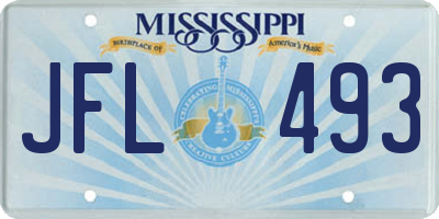 MS license plate JFL493