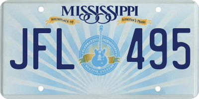 MS license plate JFL495