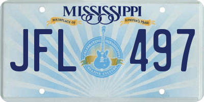 MS license plate JFL497