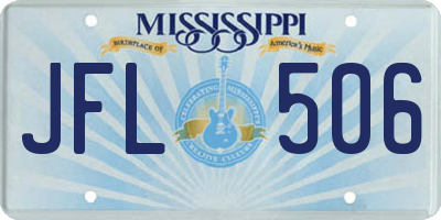 MS license plate JFL506