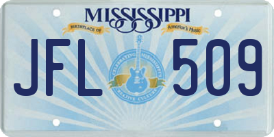 MS license plate JFL509