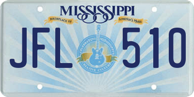 MS license plate JFL510