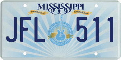 MS license plate JFL511