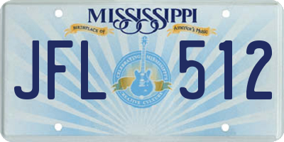 MS license plate JFL512