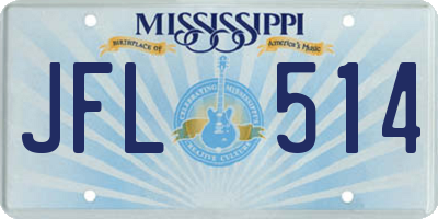 MS license plate JFL514