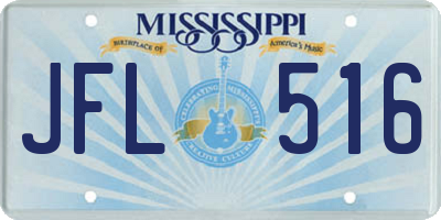 MS license plate JFL516