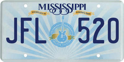 MS license plate JFL520